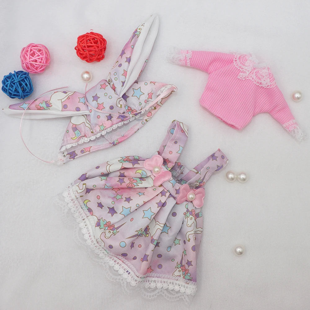 Summer Dress for 1/6 BJD Dolls – Fashion Outfit for 12” (30cm) Dolls
