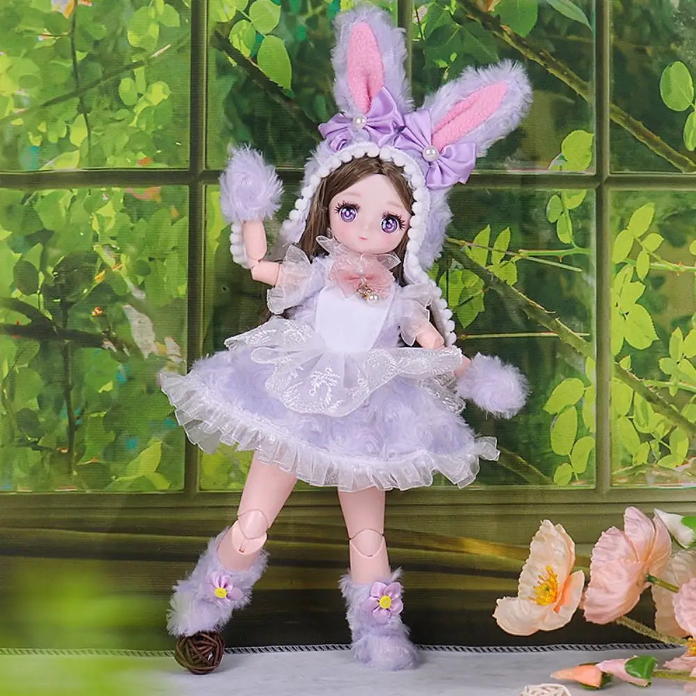 30cm BJD Fashion Doll with Skirt & Shoes – Premium Plastic Collectible To