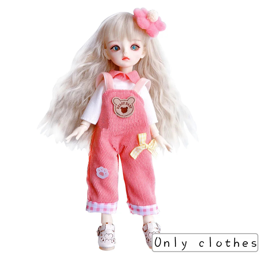 Pretty Dress Princess Clothes for 30cm 1/6 Bjd DIY Doll Dress Up Clothing Dolls Skirt Fashion Casual Suit Socks Toy Accessories