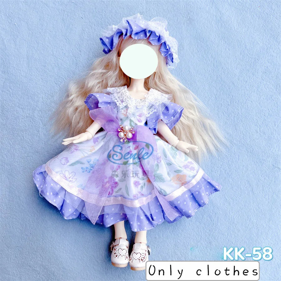 Pretty Dress Princess Clothes for 30cm 1/6 Bjd DIY Doll Dress Up Clothing Dolls Skirt Fashion Casual Suit Socks Toy Accessories