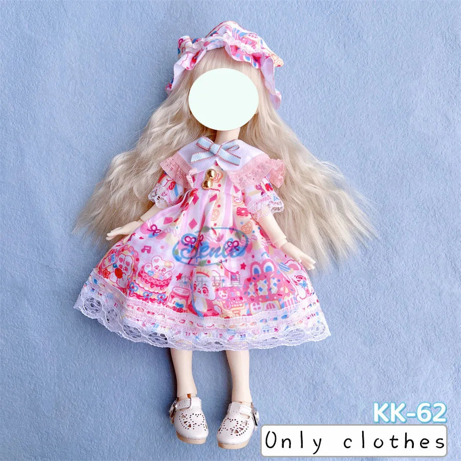 Pretty Dress Princess Clothes for 30cm 1/6 Bjd DIY Doll Dress Up Clothing Dolls Skirt Fashion Casual Suit Socks Toy Accessories