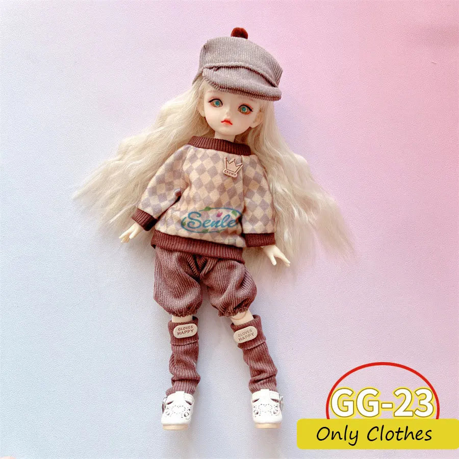 1/6 BJD Doll Clothes Set – Fashion Outfit for 12” (30cm) Dolls