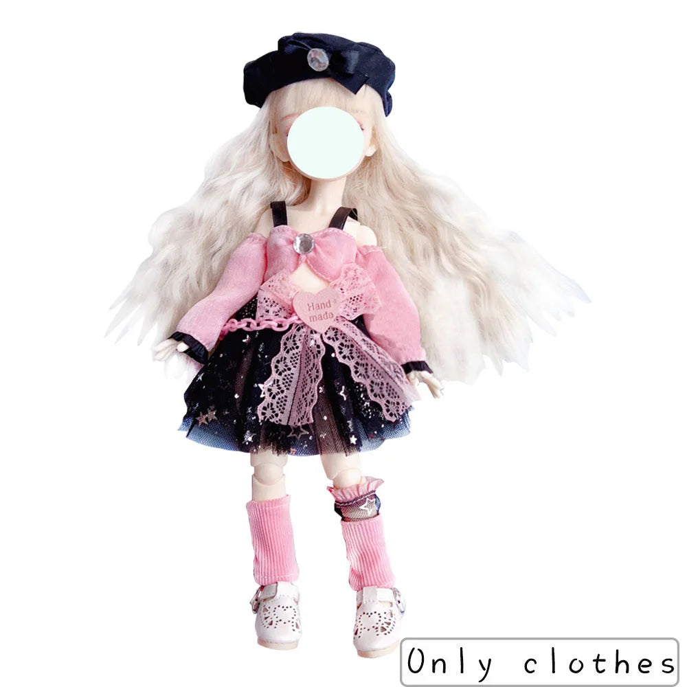 Pretty Dress Princess Clothes for 30cm 1/6 Bjd DIY Doll Dress Up Clothing Dolls Skirt Fashion Casual Suit Socks Toy Accessories