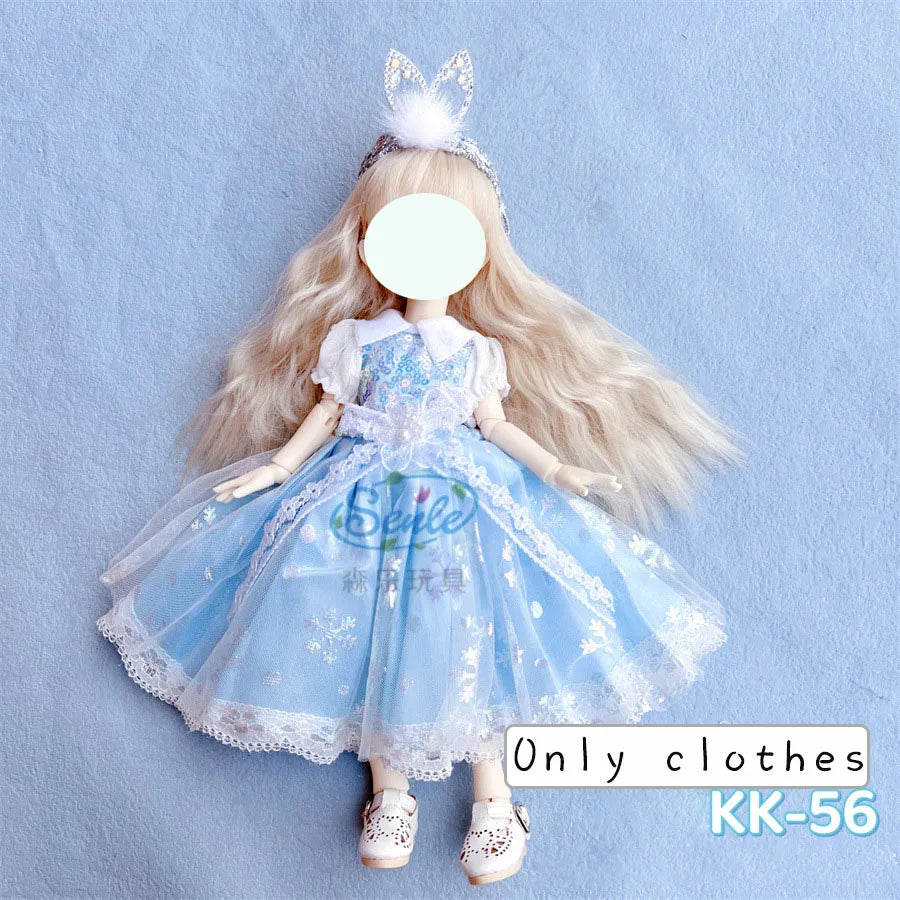 Pretty Dress Princess Clothes for 30cm 1/6 Bjd DIY Doll Dress Up Clothing Dolls Skirt Fashion Casual Suit Socks Toy Accessories