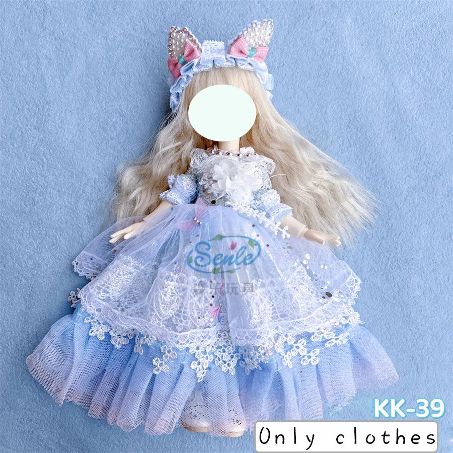 Pretty Dress Princess Clothes for 30cm 1/6 Bjd DIY Doll Dress Up Clothing Dolls Skirt Fashion Casual Suit Socks Toy Accessories