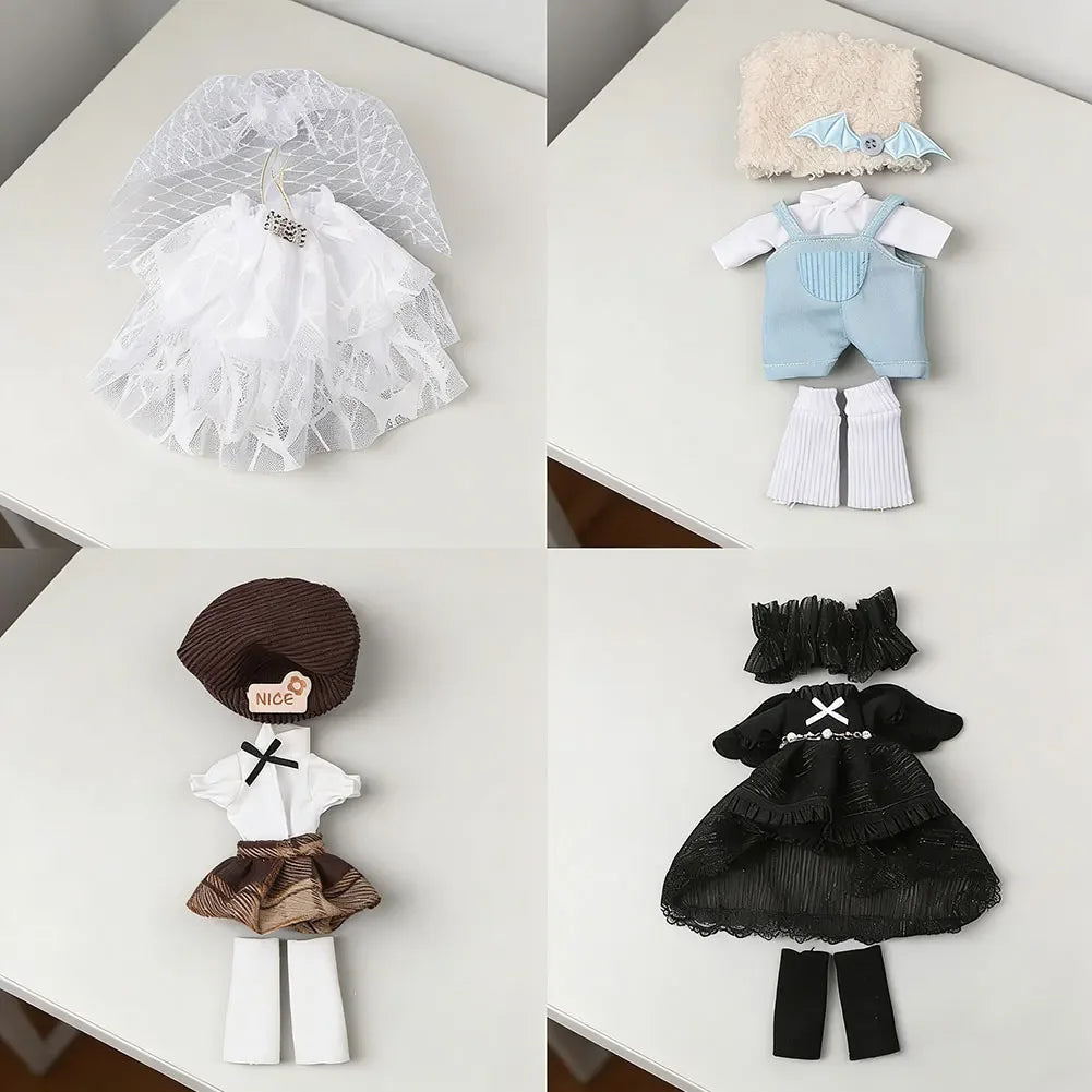 Labubu Doll Clothes Set – Fashion Outfit for 11–17cm Dolls