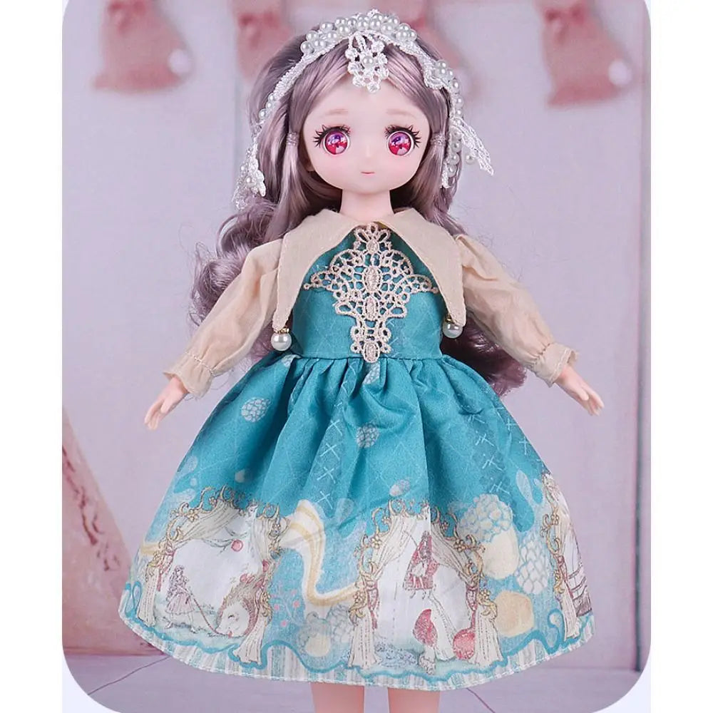 30cm BJD Fashion Doll with Skirt & Shoes – Premium Plastic Collectible To