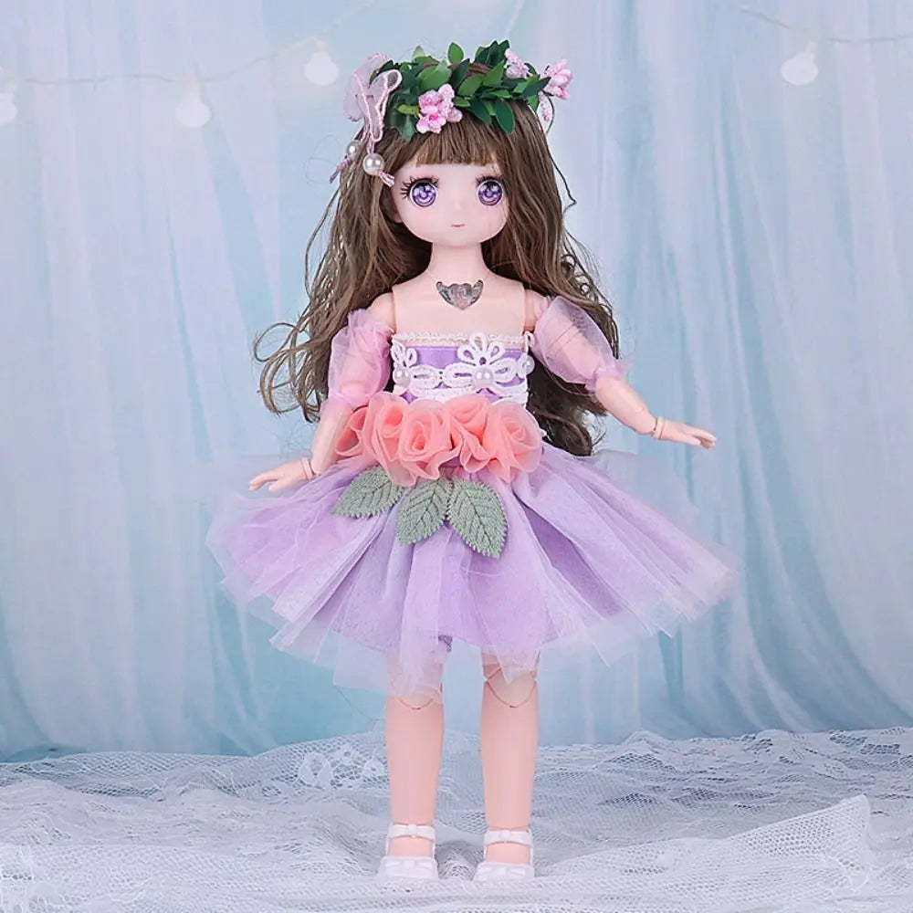 30cm BJD Fashion Doll with Skirt & Shoes – Premium Plastic Collectible To