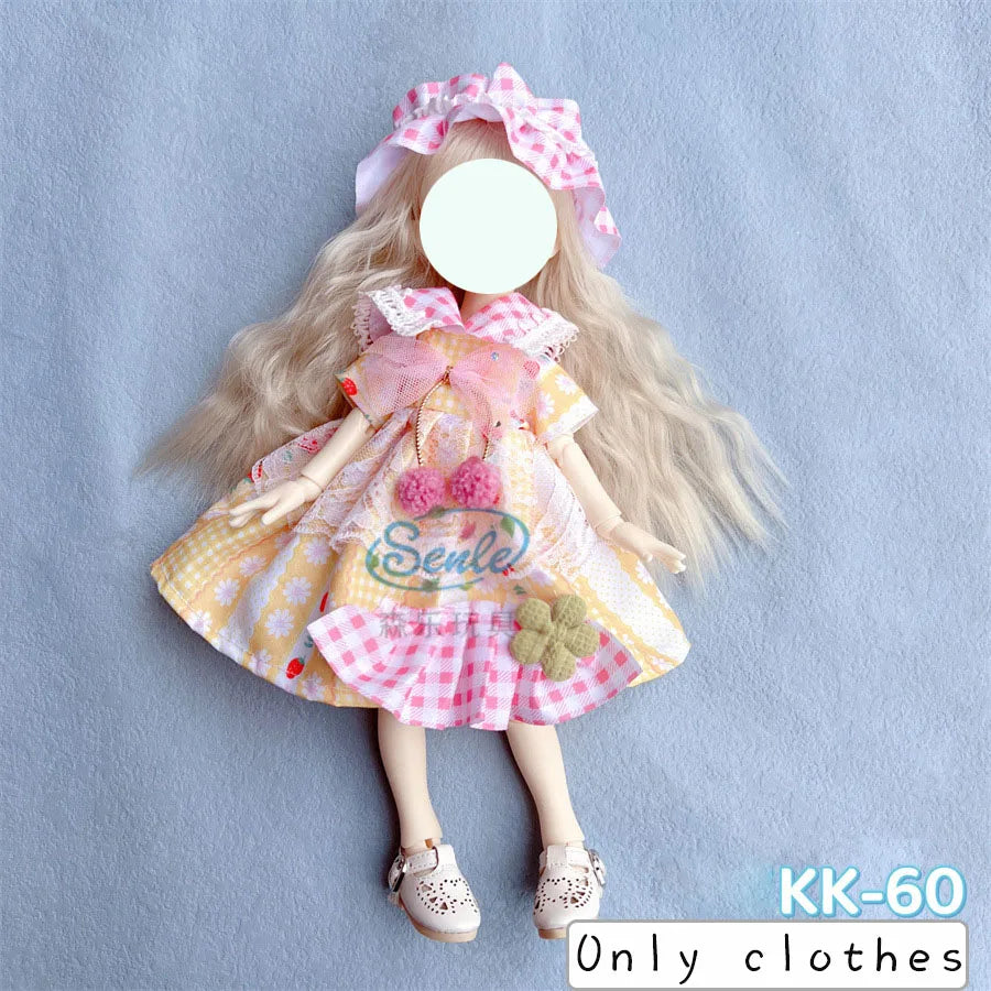 Pretty Dress Princess Clothes for 30cm 1/6 Bjd DIY Doll Dress Up Clothing Dolls Skirt Fashion Casual Suit Socks Toy Accessories