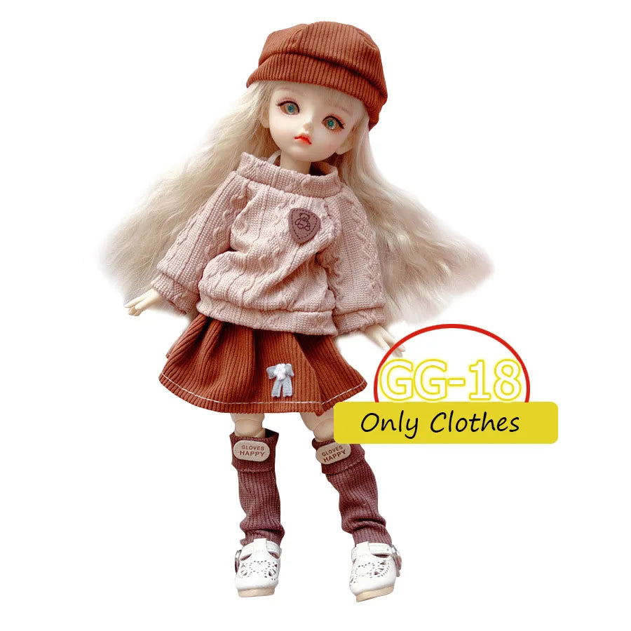 1/6 BJD Doll Clothes Set – Fashion Outfit for 12” (30cm) Dolls