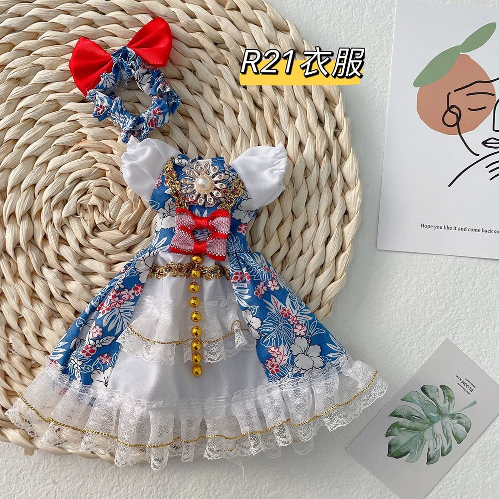 Summer Dress for 1/6 BJD Dolls – Fashion Outfit for 12” (30cm) Dolls