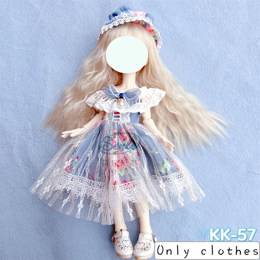 Pretty Dress Princess Clothes for 30cm 1/6 Bjd DIY Doll Dress Up Clothing Dolls Skirt Fashion Casual Suit Socks Toy Accessories