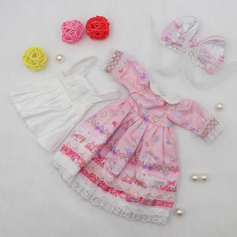 Summer Dress for 1/6 BJD Dolls – Fashion Outfit for 12” (30cm) Dolls