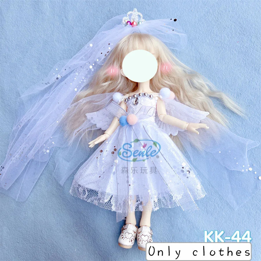 Pretty Dress Princess Clothes for 30cm 1/6 Bjd DIY Doll Dress Up Clothing Dolls Skirt Fashion Casual Suit Socks Toy Accessories