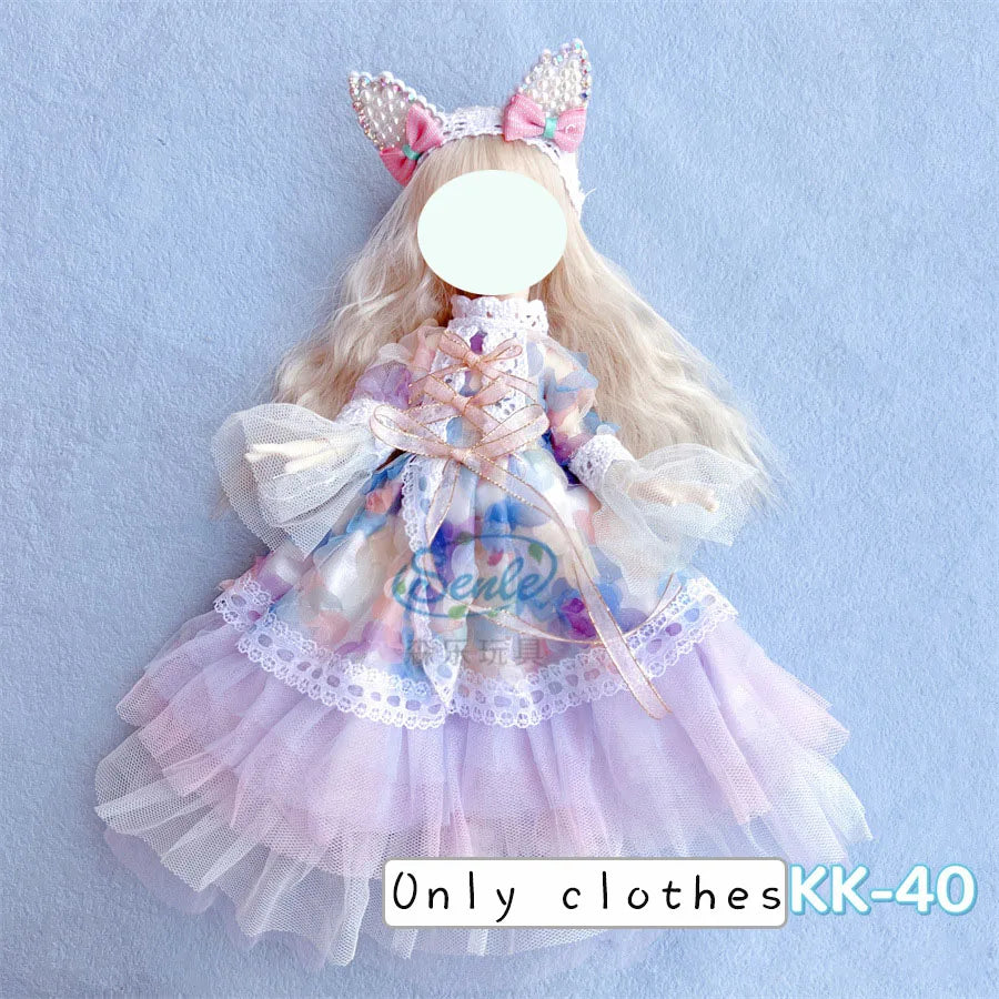 Pretty Dress Princess Clothes for 30cm 1/6 Bjd DIY Doll Dress Up Clothing Dolls Skirt Fashion Casual Suit Socks Toy Accessories
