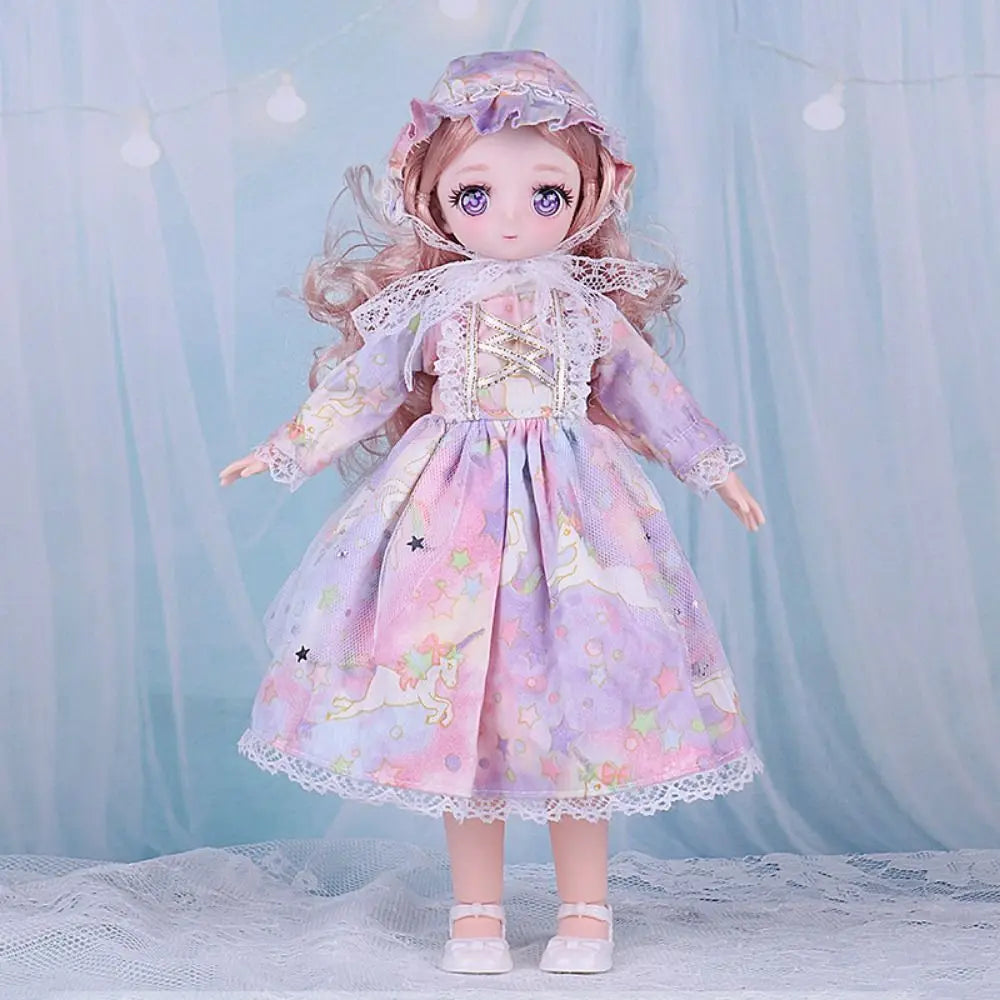 30cm BJD Fashion Doll with Skirt & Shoes – Premium Plastic Collectible To