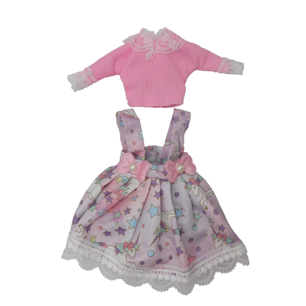 Summer Dress for 1/6 BJD Dolls – Fashion Outfit for 12” (30cm) Dolls