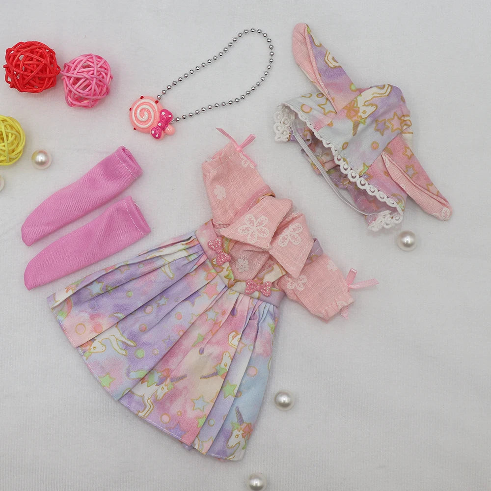 Summer Dress for 1/6 BJD Dolls – Fashion Outfit for 12” (30cm) Dolls