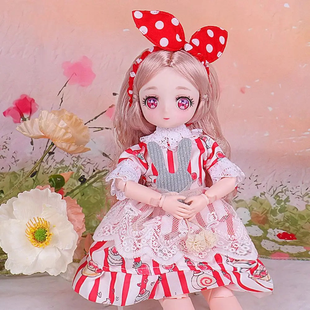 30cm BJD Fashion Doll with Skirt & Shoes – Premium Plastic Collectible To