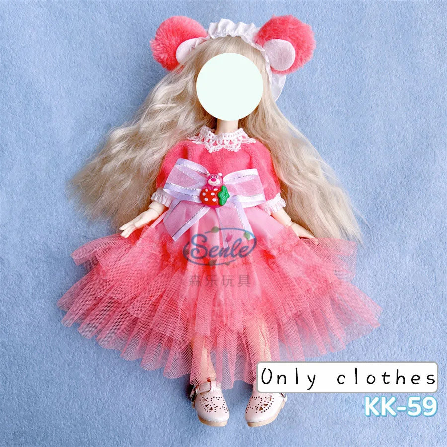 Pretty Dress Princess Clothes for 30cm 1/6 Bjd DIY Doll Dress Up Clothing Dolls Skirt Fashion Casual Suit Socks Toy Accessories