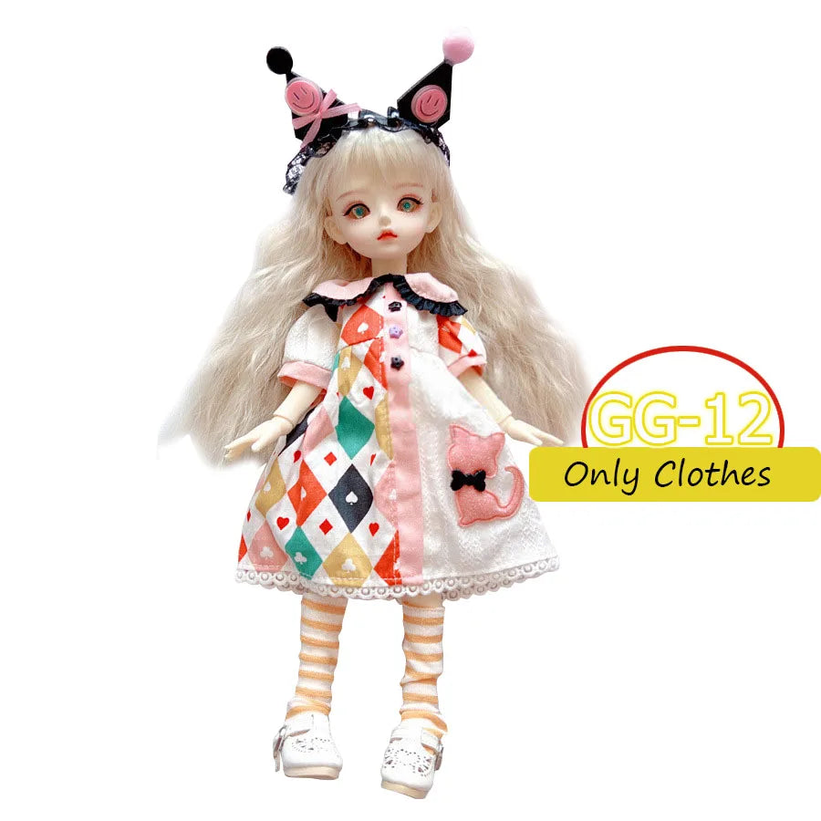 1/6 BJD Doll Clothes Set – Fashion Outfit for 12” (30cm) Dolls