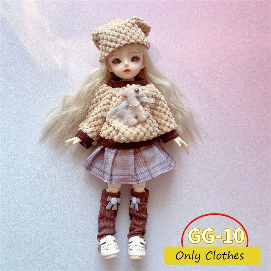 1/6 BJD Doll Clothes Set – Fashion Outfit for 12” (30cm) Dolls