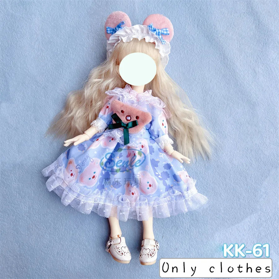 Pretty Dress Princess Clothes for 30cm 1/6 Bjd DIY Doll Dress Up Clothing Dolls Skirt Fashion Casual Suit Socks Toy Accessories