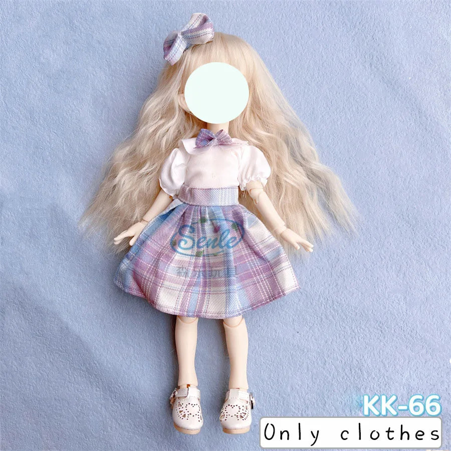 Pretty Dress Princess Clothes for 30cm 1/6 Bjd DIY Doll Dress Up Clothing Dolls Skirt Fashion Casual Suit Socks Toy Accessories