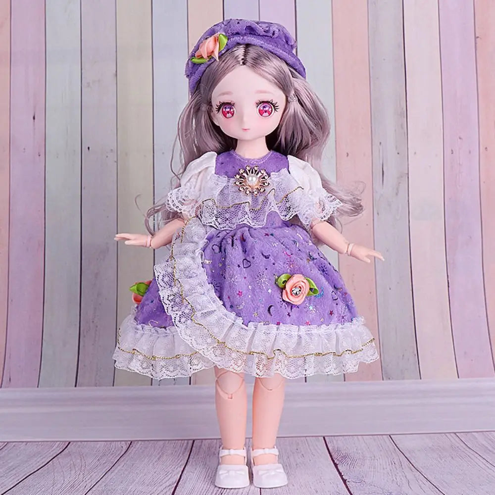 30cm BJD Fashion Doll with Skirt & Shoes – Premium Plastic Collectible To