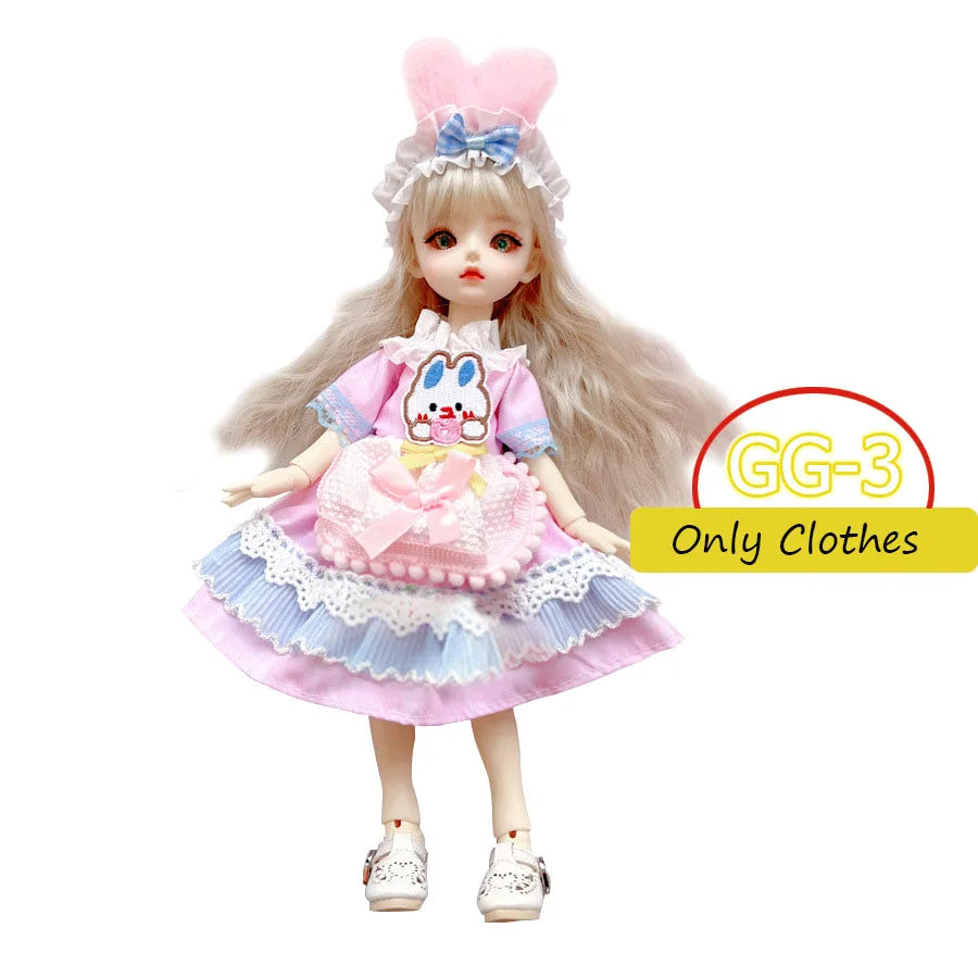 1/6 BJD Doll Clothes Set – Fashion Outfit for 12” (30cm) Dolls